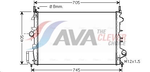 OLA2462 AVA Радіатор охолодження VECTRA C/SIGNUM 18i 05-(вир-во AVA)