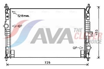 PE2386 AVA Радіатор охолодження двигуна CITROEN BERLINGO/C4/PEUGEOT 3008/OPEL VIVARO (Ava)