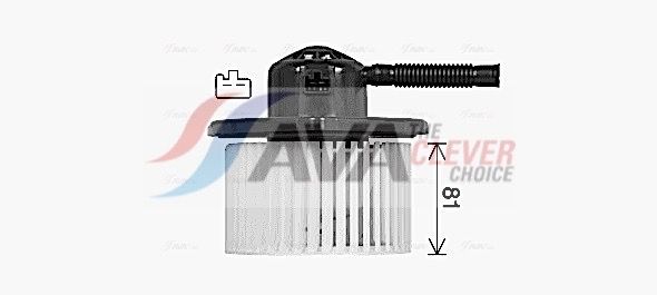 PE8428 AVA Вентилятор салона MITSUBISHI ASX, Lancer VII, VIII, Outlander II, Citroen C-Crosser, Peugeot 4007/4008