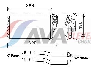 PEA6397 AVA Радіатор пічки CITROËN C1 (2006) 1.0