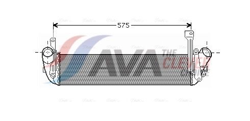 RT4346 AVA Інтеркулер NISSAN KUBISTAR (2004) 1.5 DCI
