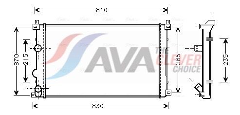 RTA2322 AVA Радіатор охолодження NISSAN INTERSTAR (2002) 2.2 DCI
