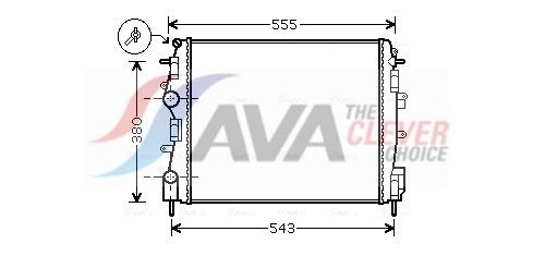 RTA2399 AVA Радіатор охолодження RENAULT KANGOO 98 > 08 (Ava)
