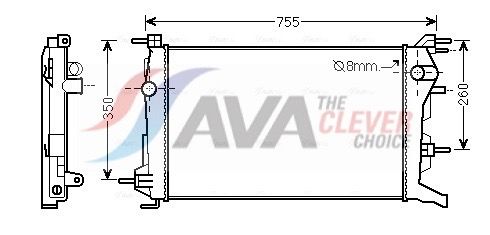 RTA2460 AVA Радіатор охолодження FLUENCE 1.5 D 10-