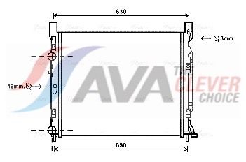 RTA2470 AVA Радіатор охолодження RENAULT KANGOO (2008) 1.5 DCI 70