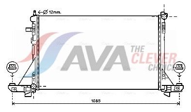 RTA2560 AVA Радіатор охолодження OPEL MOVANO (2010) 2.3 CDTI