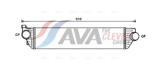 RTA4498 AVA Інтеркулер NISSAN NV 400, OPEL MOVANO B (10-) (вир-во AVA)