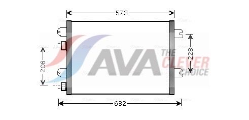 RTA5317 AVA Радіатор кондиціонера DACIA LOGAN MCV (2005) 1.5 DCI