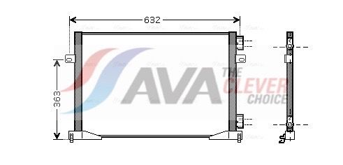RTA5400 AVA Радіатор кондиціонера Trafic II 07-, Opel Vivaro, Nissan