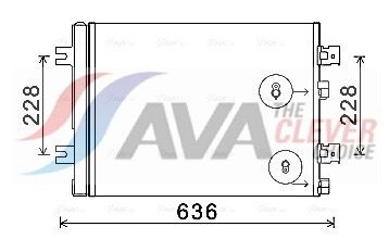 RTA5467D AVA Радіатор кондиціонера DACIA; RENAULT; ВАЗ (вир-во AVA)