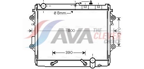 TO2490 AVA Радіатор охолодження TOYOTA LAND CRUISER  (2008) LAND CRUISER 200 4.5 D4D