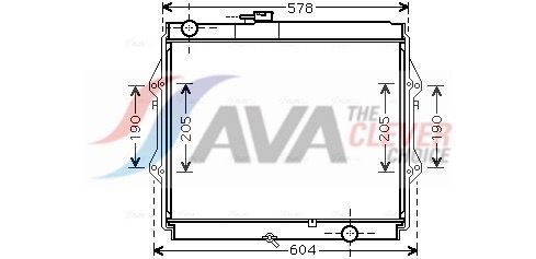 TOA2642 AVA Радіатор охолодження двиг. HILUX VI Пікап 2.5 D-4D 01-