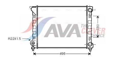 VN2070 AVA Радіатор охолодження двиг. PASSAT B3/B4 (без кондиціонера)