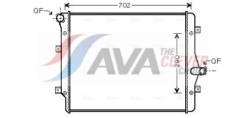 VN2208 AVA Радіатор охолодження SEAT ALTEA (2004) 2.0 TDI