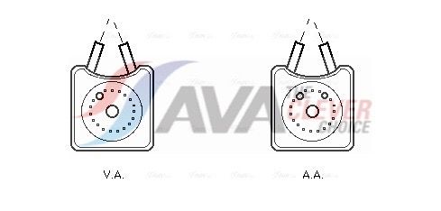 VN3147 AVA Олійний радіатор Audi A4, A6, Passat, Golf IV, Skoda Octavia