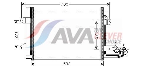 VN5211D AVA Радіатор кондиціонера Caddy III, Touran 03-
