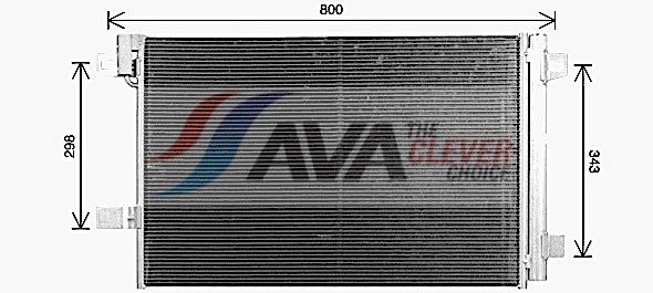 VN5437D AVA Радіатор кондиціонера VW TRANSPORTER T6 (SF, SG) (15-) 2.0 TFSI|VW TRANSPORTER T6 (SF,