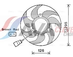 VN7536 AVA Вентилятор двигуна SEAT; VW; SKODA; AUDI (вир-во AVA)