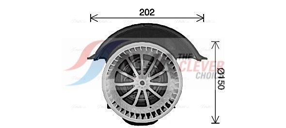 VN8409 AVA Вентилятор салону Audi Q7, Amarok, Touareg, Porsche Cayenne 02-