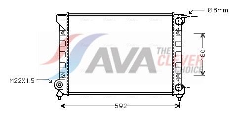 VNA2045 AVA Радіатор охолодження SEAT TOLEDO (1991) 1.6