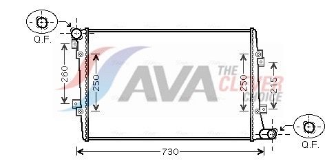VNA2255 AVA Радіатор охолодження SEAT ALTEA (2004) 1.9 TDI