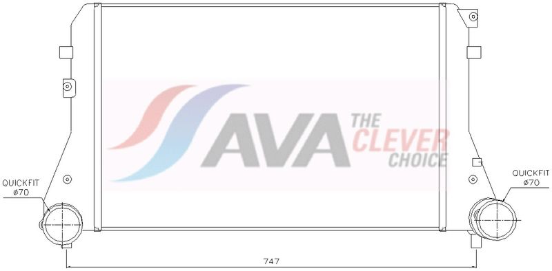 VNA4227 AVA Інтеркулер GOLFV/A3/ALTEA/TOURAN TDI (Ava)