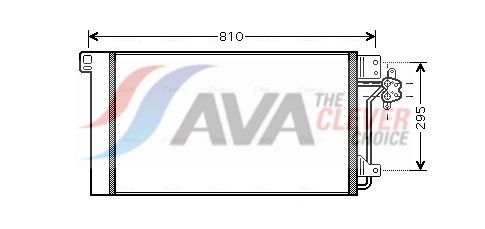 VNA5236D AVA Радіатор кондиціонера VW CARAVELLE (2003) 2.5 TDI