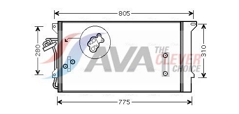 VNA5244D AVA Радіатор кондиціонера кондиціонера TOUAREG/CAYENNE ALL 02-(AVA)