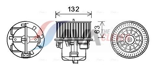 VO8178 AVA Вентилятор салона S80 II, V70 III, XC60, XC70 II 06-