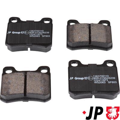 JP Group 1363700110 Комплект гальмівних накладок, дискове гальмо