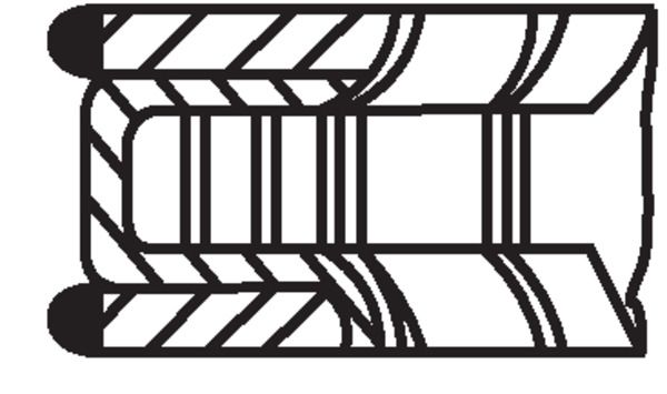 MAHLE 021RS001300N0 Комплект поршневих кілець