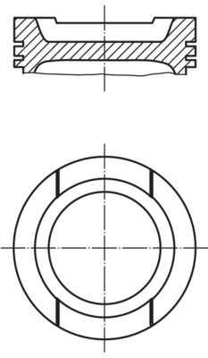 MAHLE 0330102 Поршень VW Passat/Polo 1.6i 94-01 (81.51mm/+0.5)