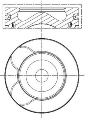 MAHLE 039PI00128000 Поршень Citroen C5 III/Peugeot 508 2.2 HDi 10- (85.00mm/STD)