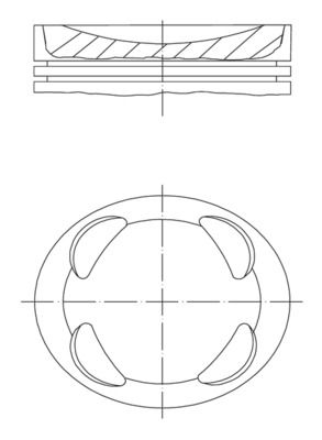 MAHLE 081PI00104000 Поршень Citroen Berlingo/Peugeot Partner 1.6 VTi 09- (77.00mm/STD)
