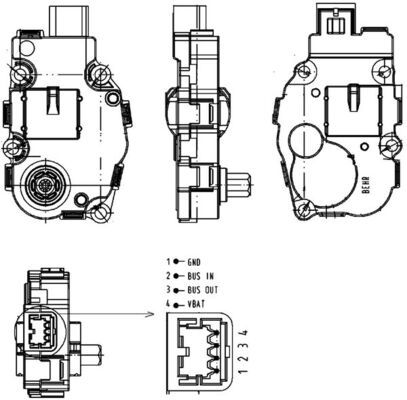 MAHLE AA18000P Кран пічки MB W204/S204/W212/S212/W221/W463/BMW 5 (F10/F11)/6 (F12/F13)/Audi A4/A5 07