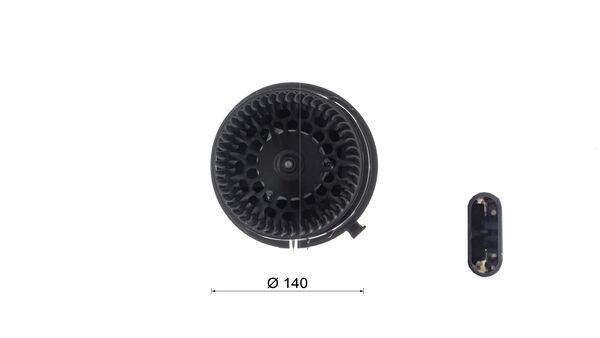 MAHLE AB386000S Моторчик пічки Citroen C1/Peugeot 107 1.0/1.4 HDi 05-14