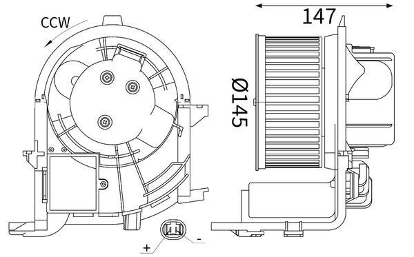 MAHLE AB417000S Вентилятор салону