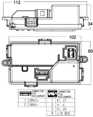 MAHLE ABR68000P Реостат пічки BMW 5 11-17/7 11-15 (+AC)