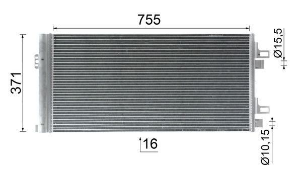 MAHLE AC1122000P Конденсатор, система кондиціонування повітря