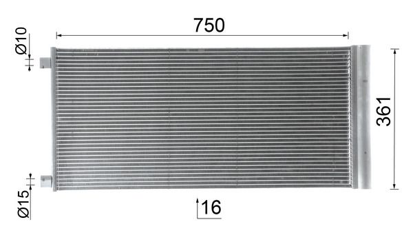 MAHLE AC1124000P Конденсатор, система кондиціонування повітря