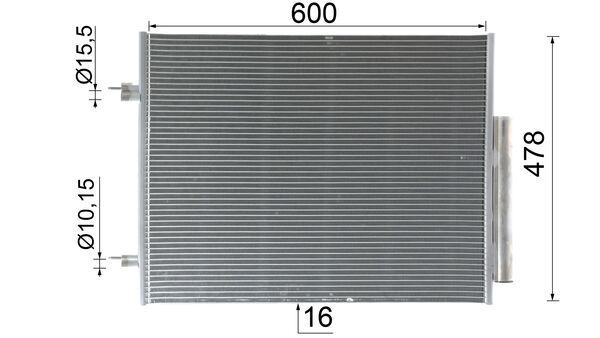 MAHLE AC1131000P Конденсатор, система кондиціонування повітря