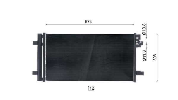 MAHLE AC1139000S Радіатор кондиціонера VW Polo VI 1.0i/2.0GTI 17-/Audi A1 2.0TFSI 18-/Skoda Fabia IV