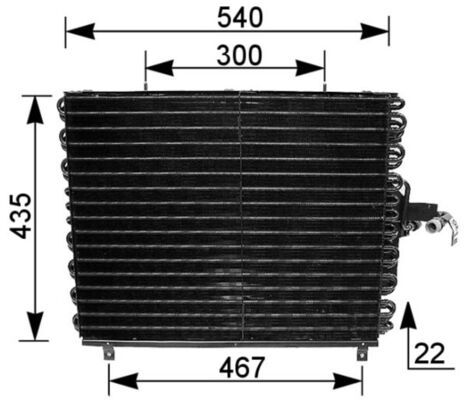 MAHLE AC166000S Конденсатор, система кондиціонування повітря