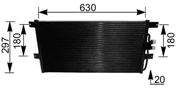 MAHLE AC217000S Радіатор кондиціонера VW T3/T4 1.6-2.8 79-03