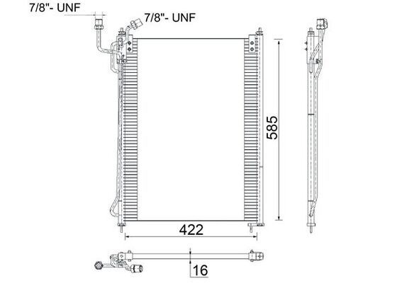 MAHLE AC285000S Конденсатор, система кондиціонування повітря