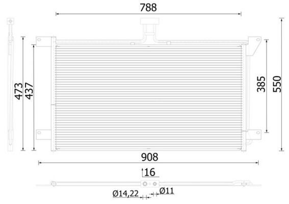 MAHLE AC288001S Конденсатор, система кондиціонування повітря