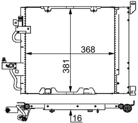 MAHLE AC376000S Радіатор кондиціонера Opel Astra H 1.3-1.9CDTI 04-14