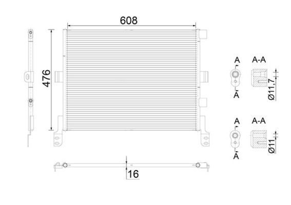 MAHLE AC673000S Конденсатор, система кондиціонування повітря