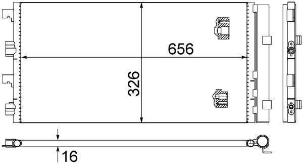 MAHLE AC724000S Радіатор кондиціонера Dacia Duster 1.5dCi 10-