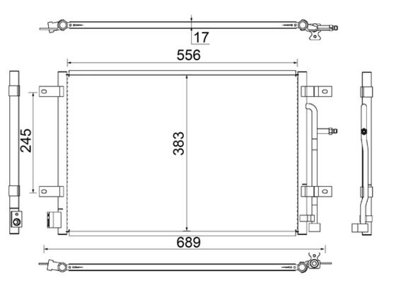 MAHLE AC812000S Конденсатор, система кондиціонування повітря